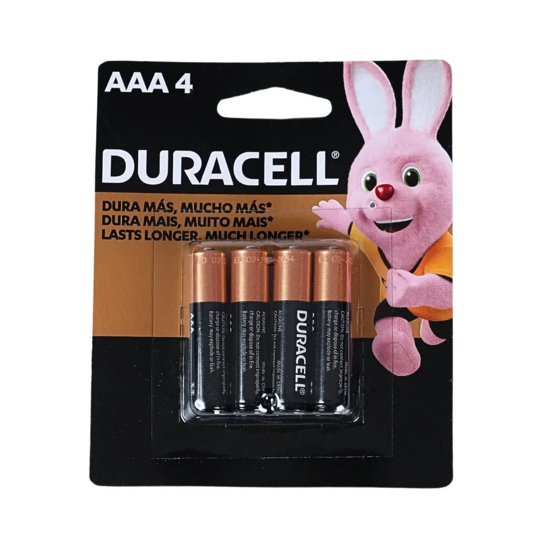 PILAS ALCALINAS AAA X4 UNIDADES ZINC/CARBON 1.5V DURACELL4