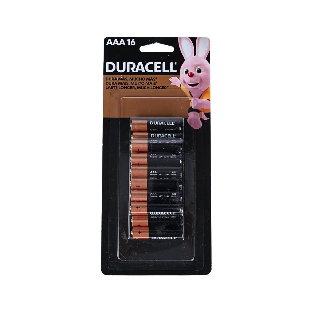 PILAS ALCALINAS AAA X16 ZINC/CARBON 1.5V DURACELL2