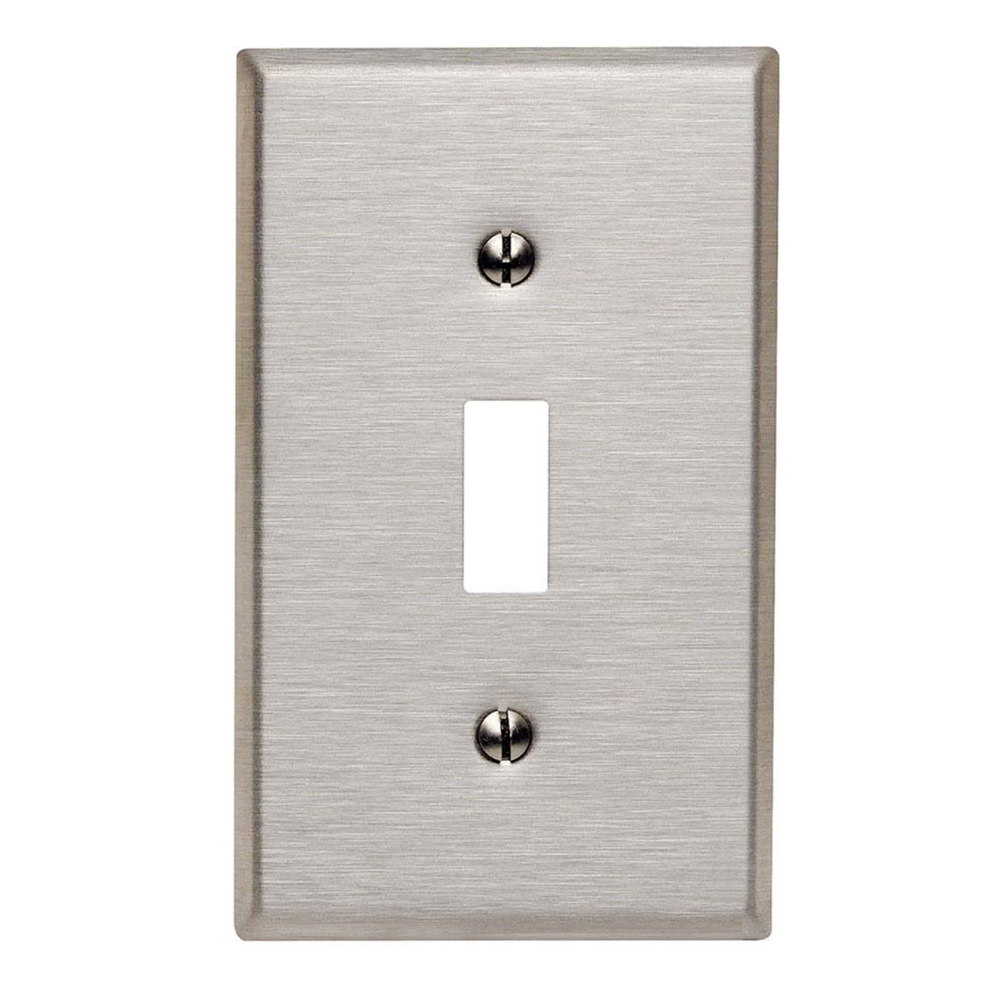 PLACA SIMPLE P/INTERRUPTOR DE ACERO LEVITON1