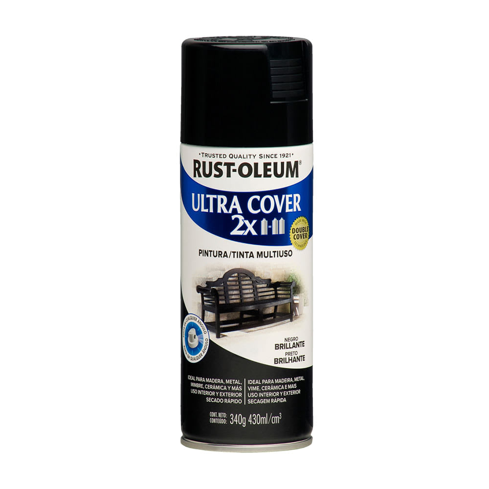 SPRAY NEGRO BRILLANTE 340 GRAMOS ULTRA COVER