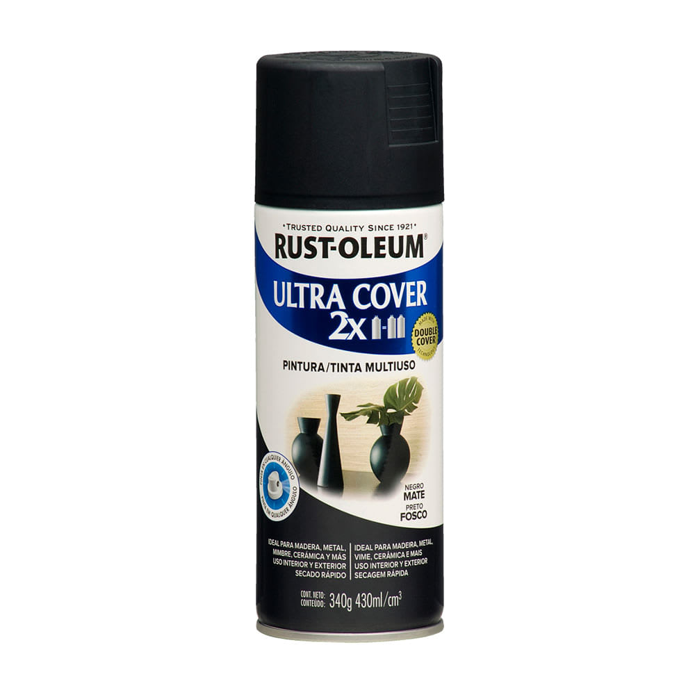 SPRAY NEGRO MATE 340 GRAMOS ULTRA COVER
