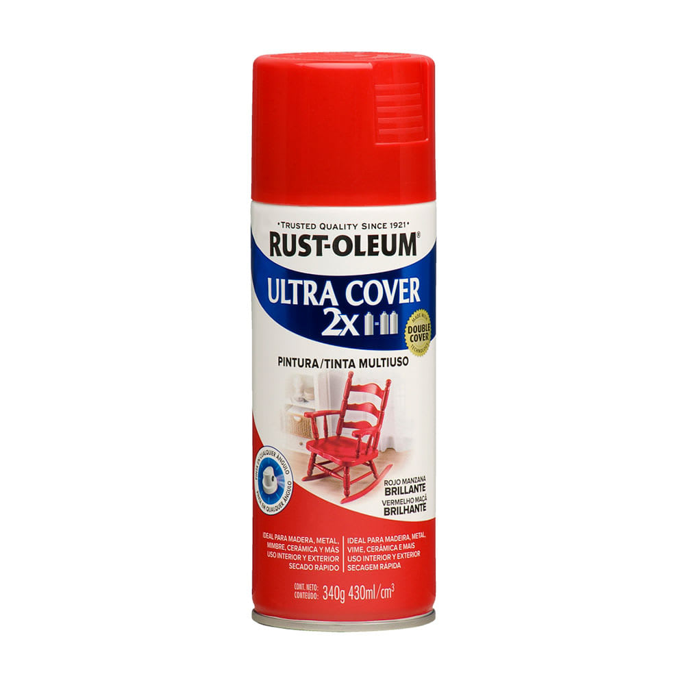 SPRAY BRILLANTE ROJO MANZANA 340 GRAMOS ULTRA COVER