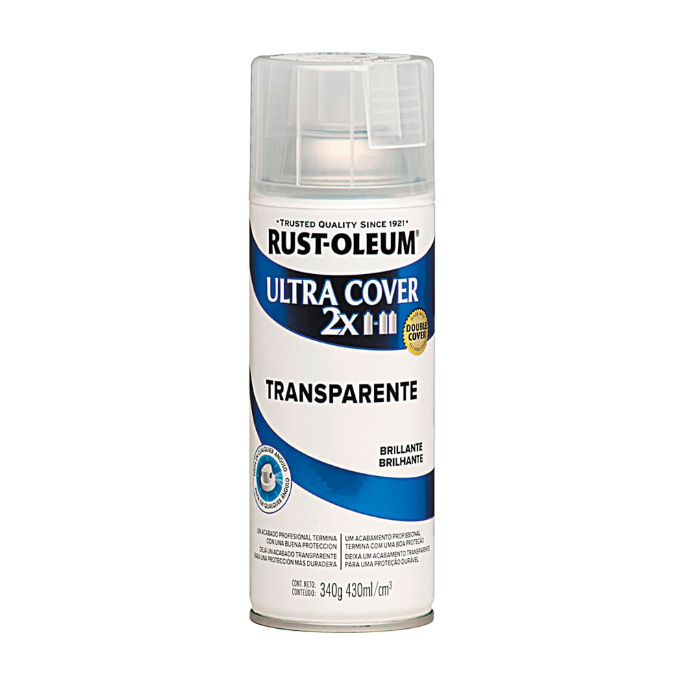 SPRAY ACRILICO TRANSPARENTE 340G SECADO RAPIDO ULTRA COVER