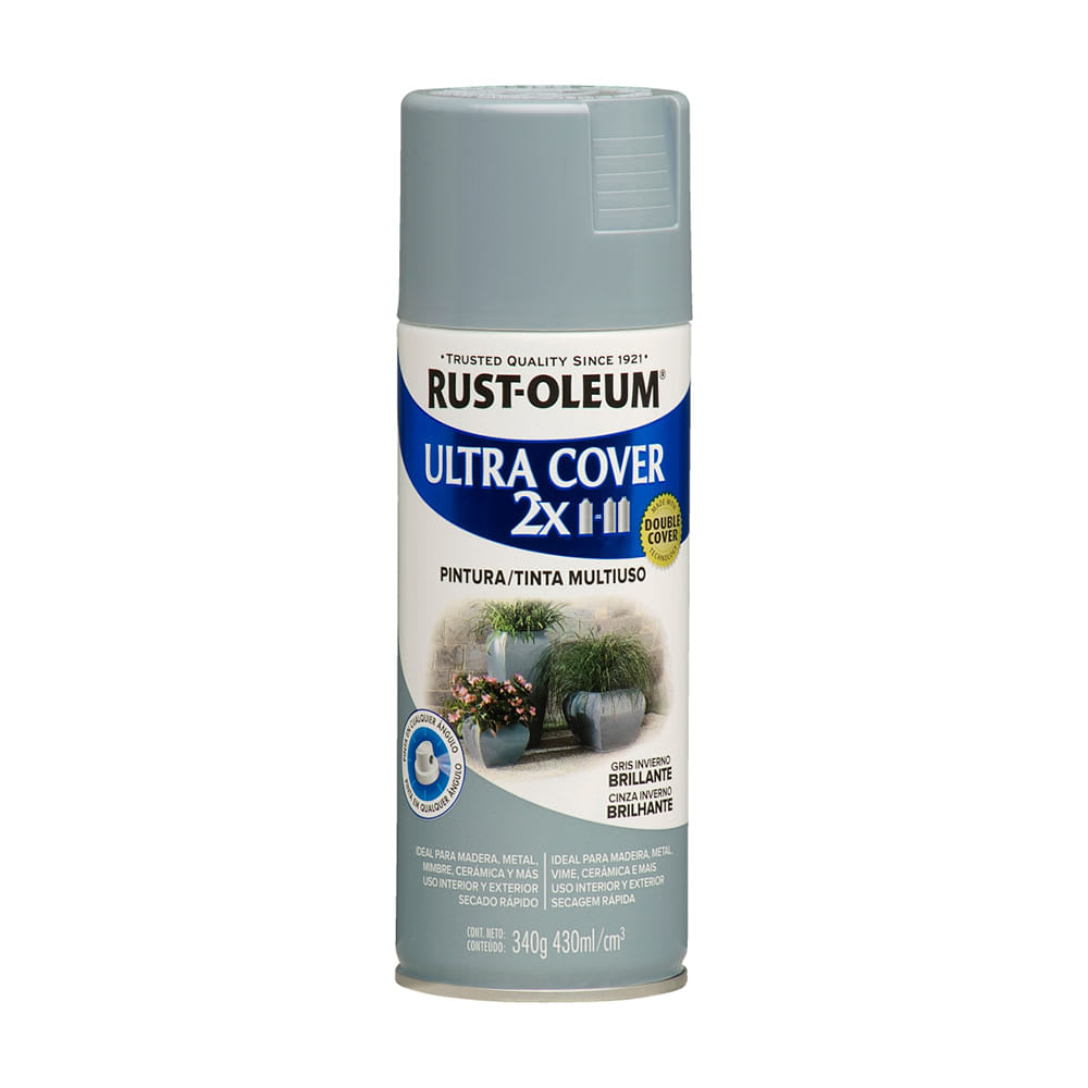 SPRAY BRILLANTE GRIS INVIERNO 340 G ULTRA COVER