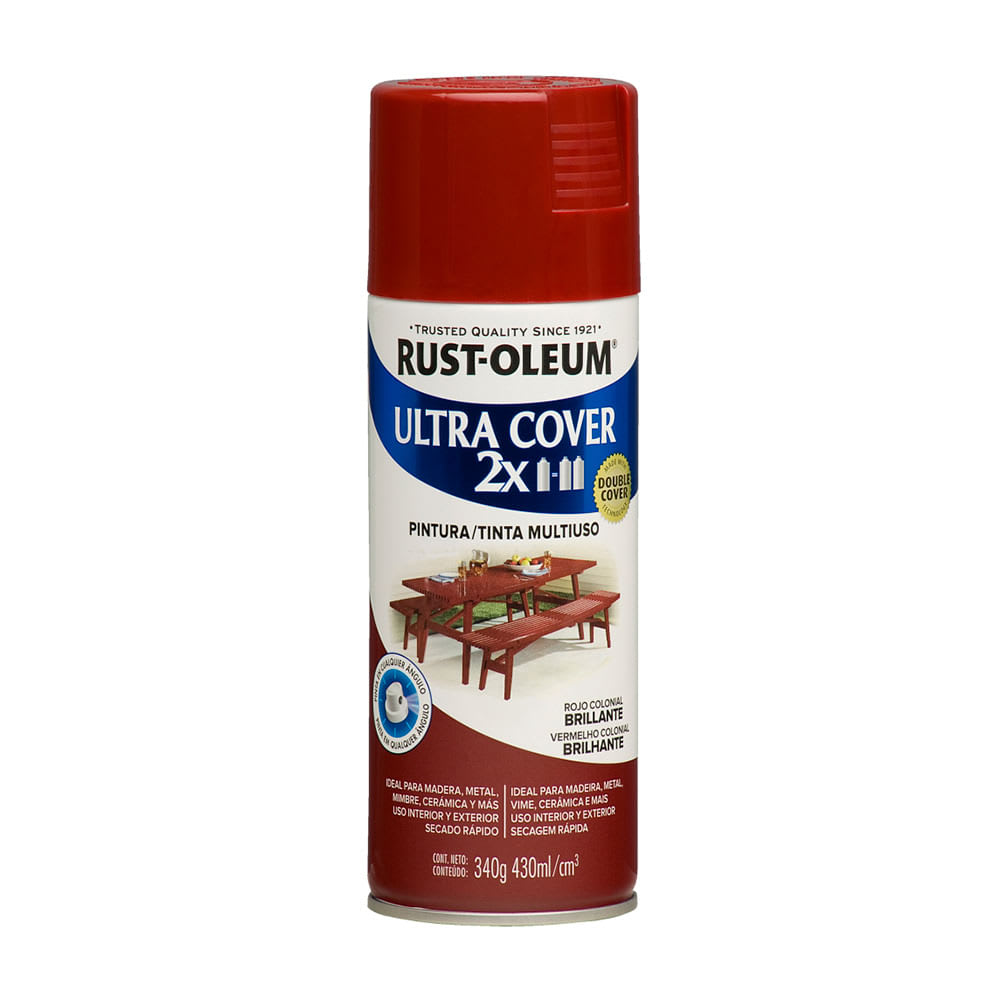 SPRAY BRILLANTE ROJO COLONIAL 340 G ULTRA COVER