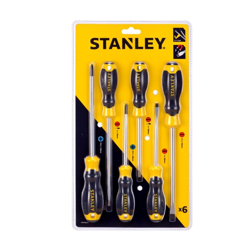 JUEGO DE DESTORNILLADORES 6 PIEZAS MODELO 91539 STANLEY