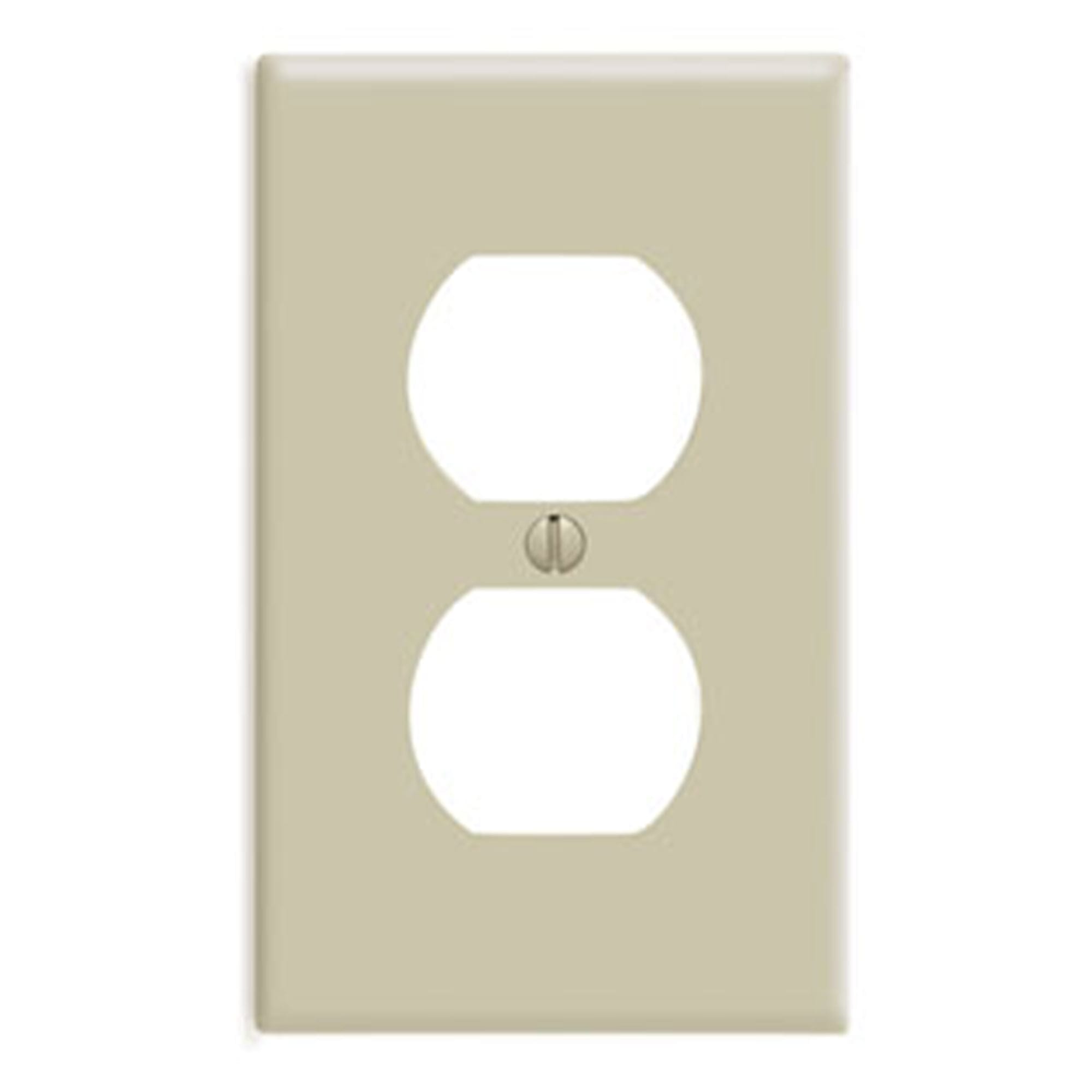 PLACA P/TOMACORRIENTE DOBLE BAQUELITA MARFIL LEVITON1