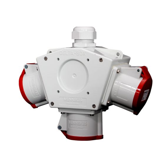 TOMA TRIPLE AEREO 32AMP 3P+T 415V ROJO 6H IP44 (DELTA BOX) MENNEKES2