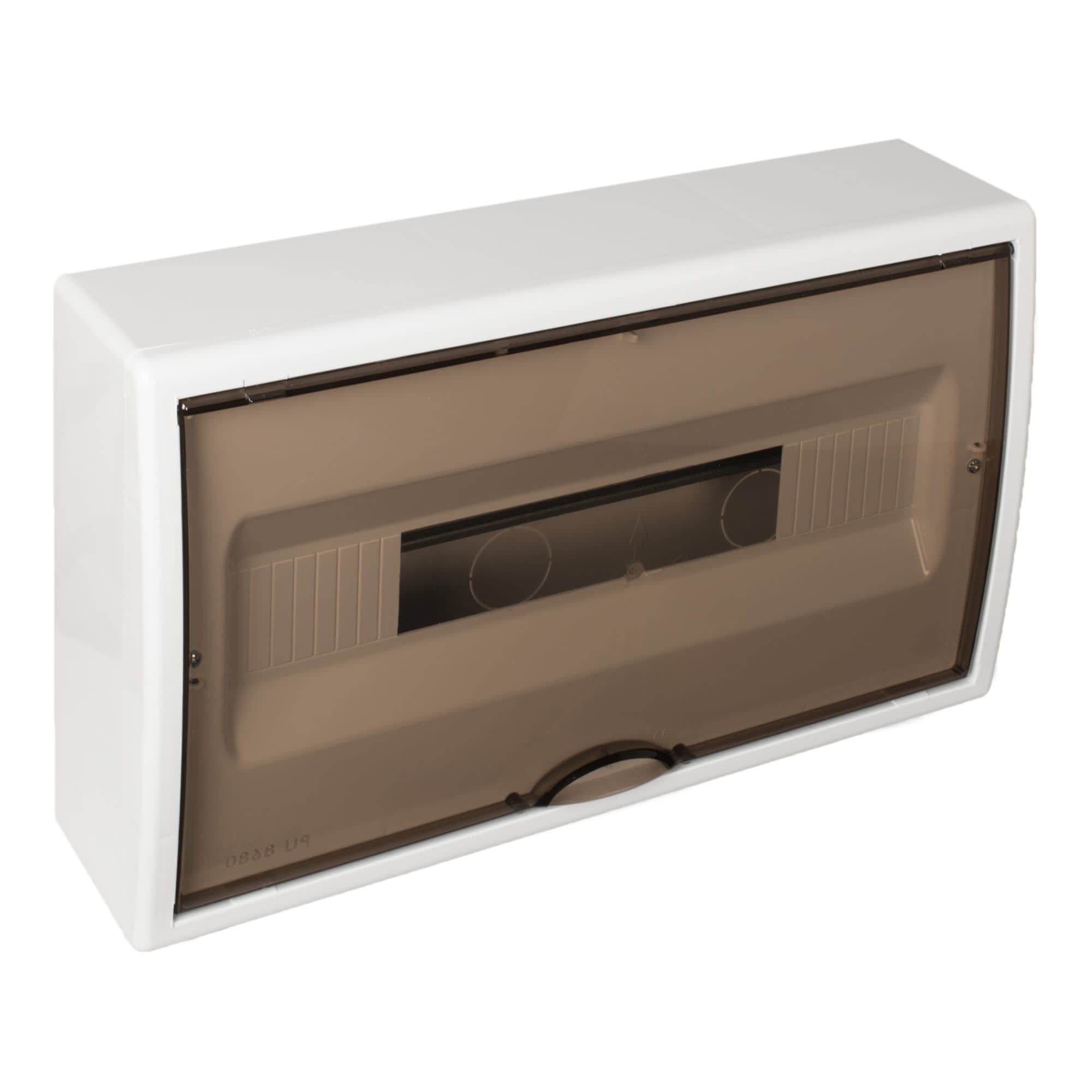 TABLERO ADOSADO TERMOPLASTICO. 18P. PUERTA FUME VERTICAL. 407X246X104MM SOLERA