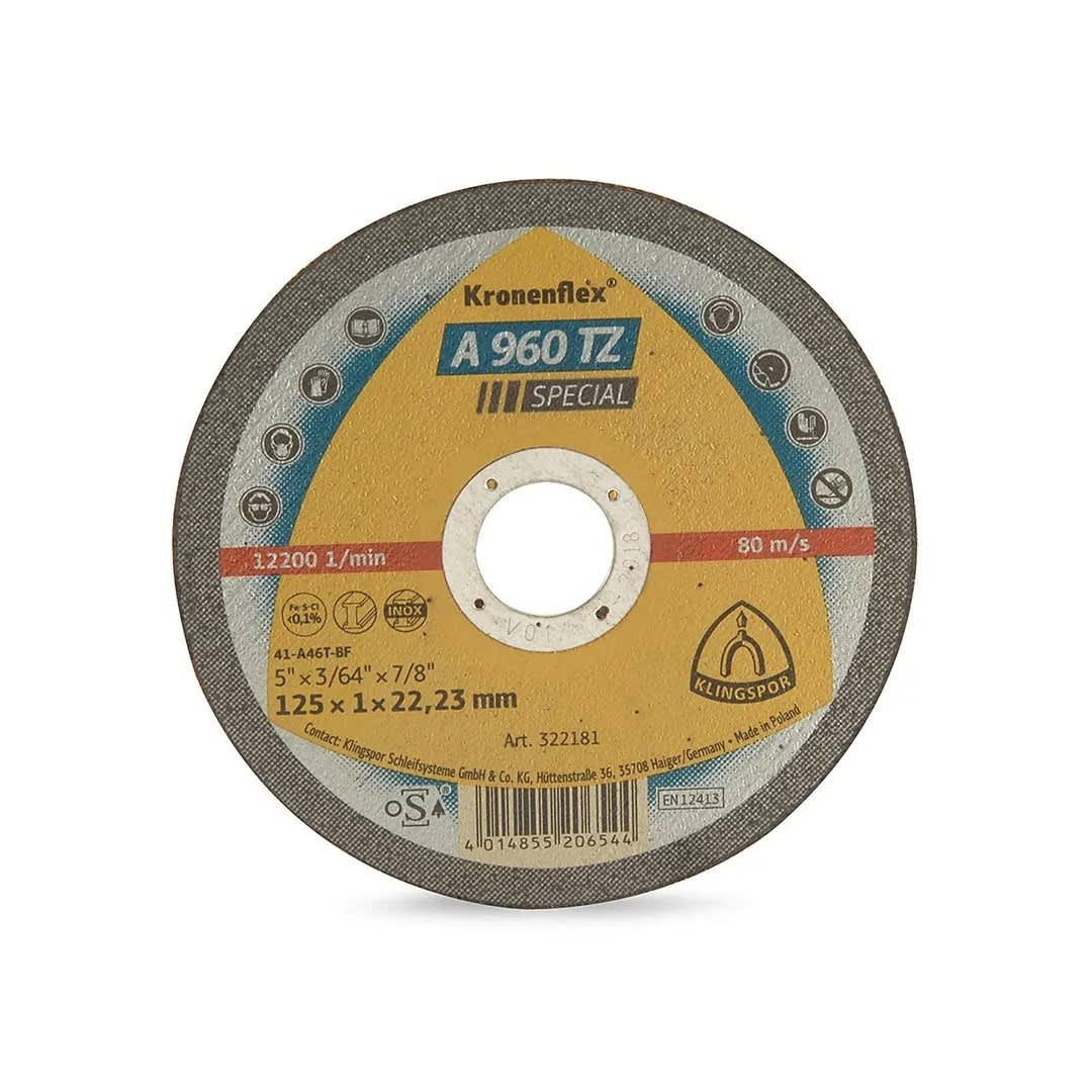 DISCO DE CORTE A 960 TZ 5'' PARA ACERO INOXIDABLE KLINGSPOR