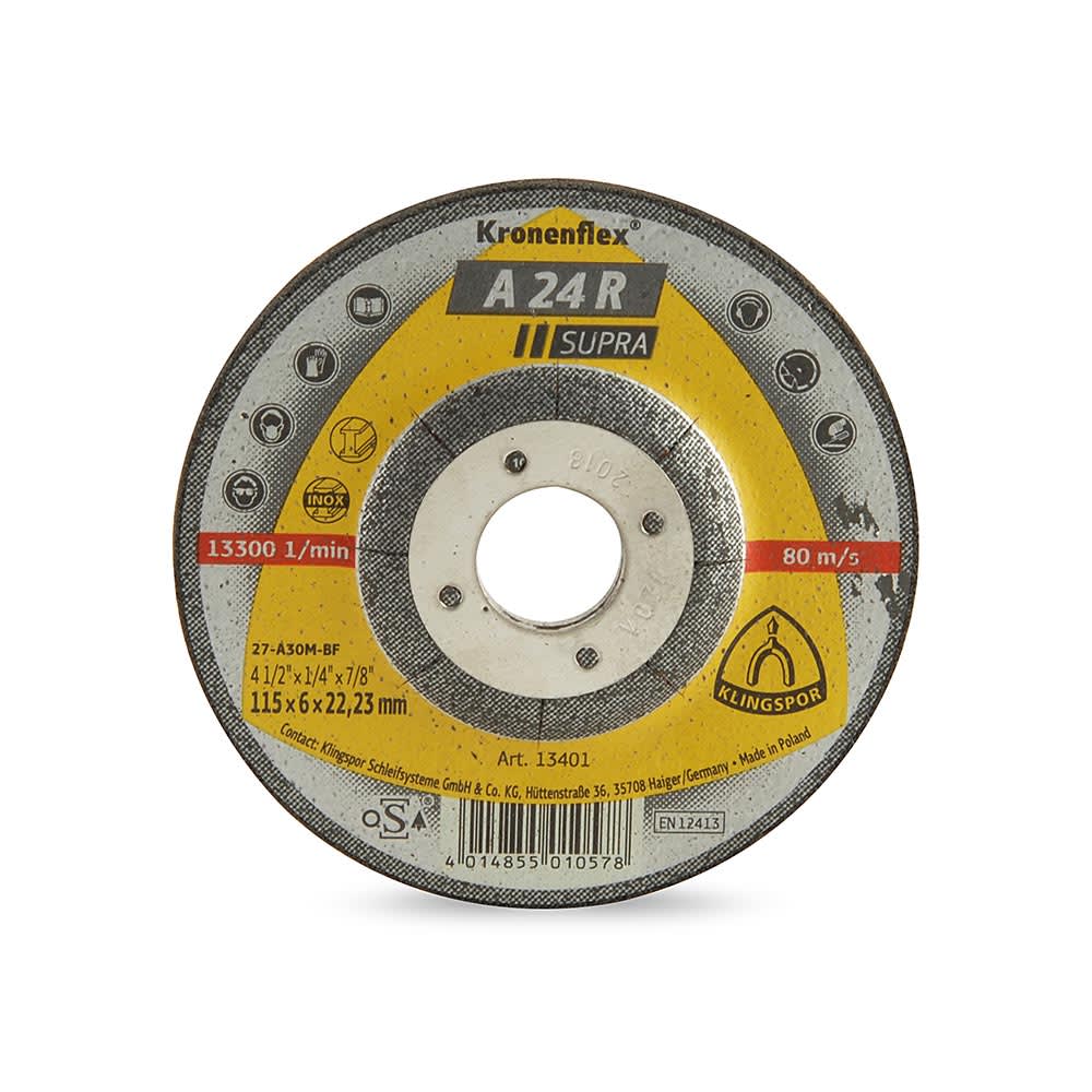 DISCO DE DESBASTE MODELO 188465 4.5'' PARA METAL Y ACERO INOXIDABLE KLINGSPOR