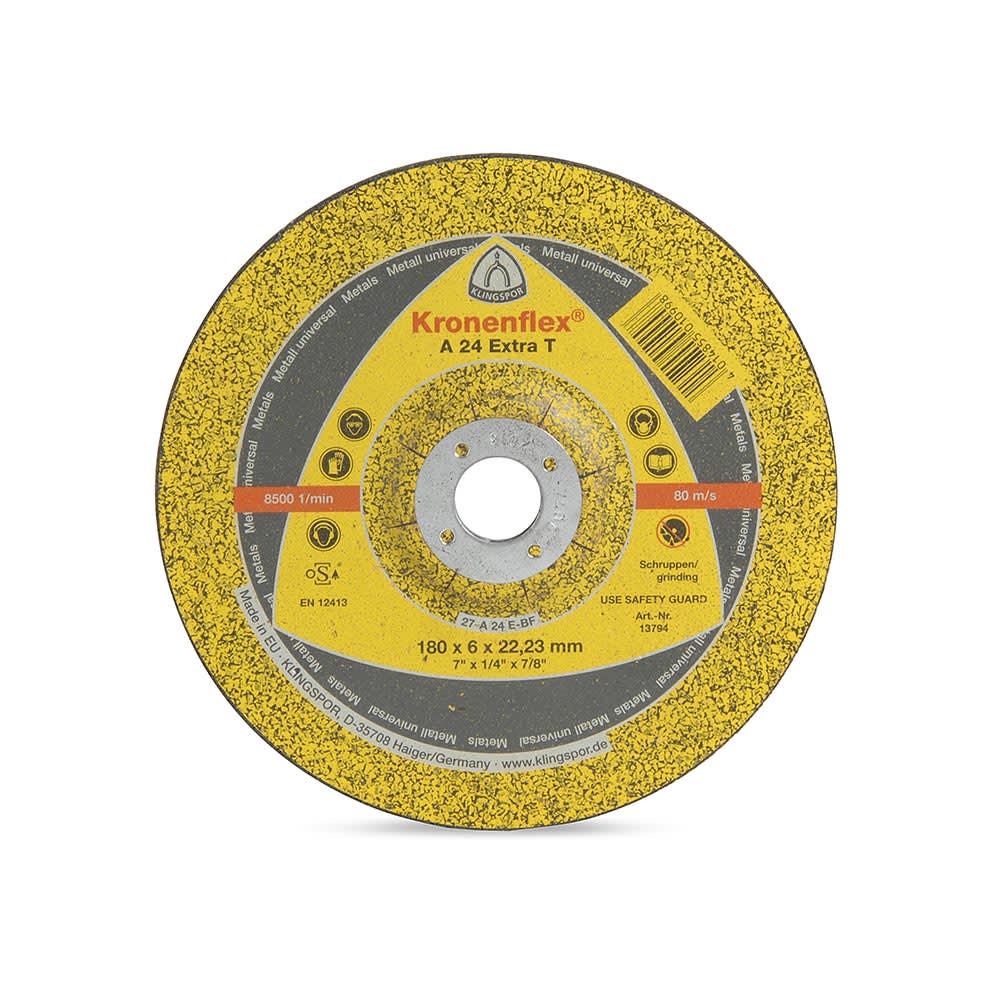 DISCO DE DESBASTE MODELO 13444 7'' PARA METAL Y ACERO INOXIDABLE KLINGSPOR