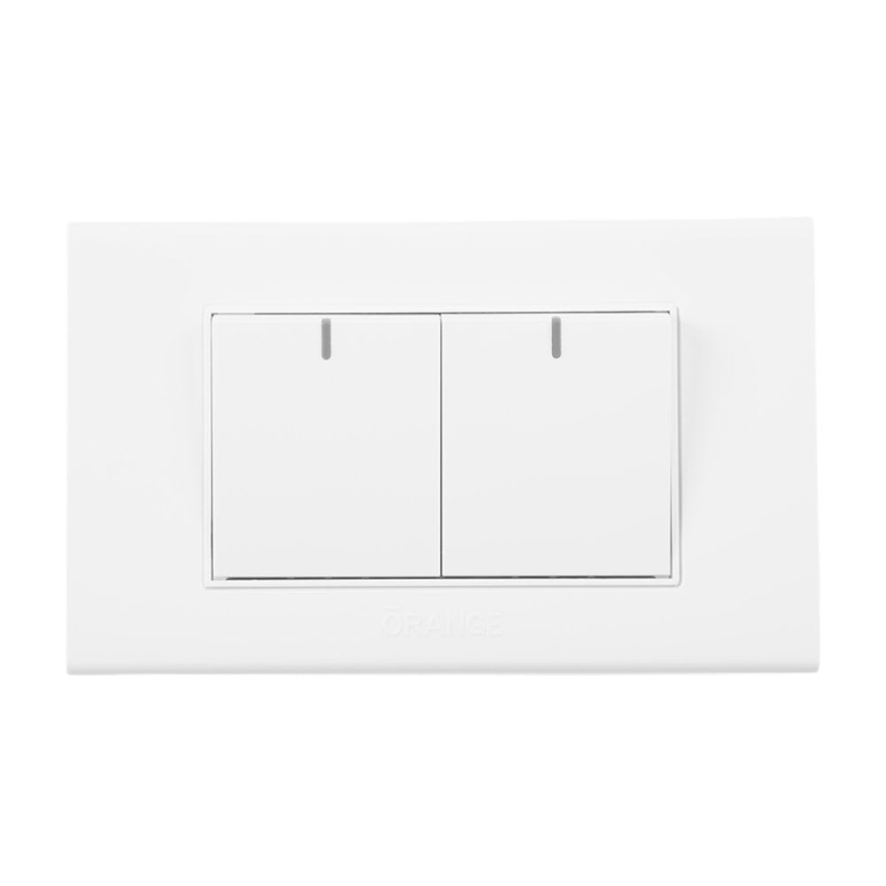 INTERRUPTOR DOBLE POLIURETANO CLASSIC BLANCO ORANGE