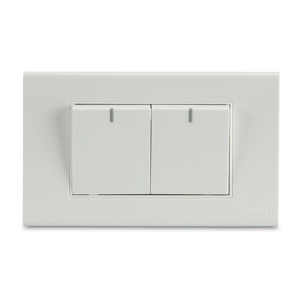 CONMUTADOR DOBLE CLASSIC BLANCO DE POLIURETANO ORANGE