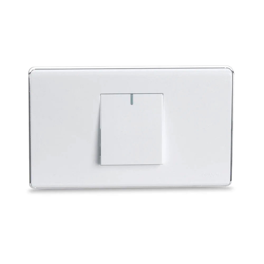 INTERRUPTOR SIMPLE POLIURETANO MODELO DECO BLANCO ORANGE