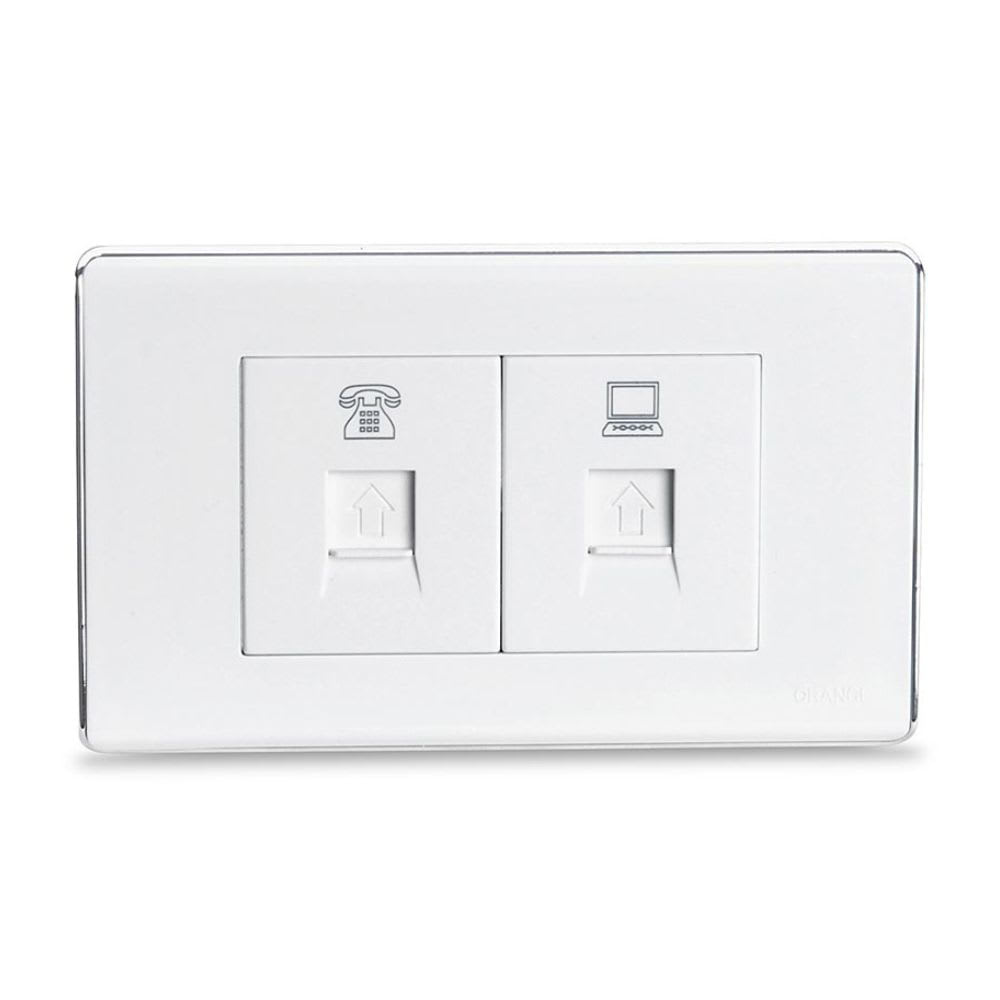 TOMA TELEFONICA + PC DECO ORANGE