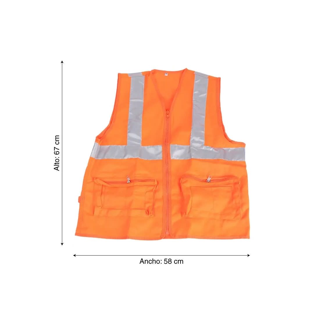 CHALECO PARA OBRA NARANJA TALLA LARGE WERKEN3