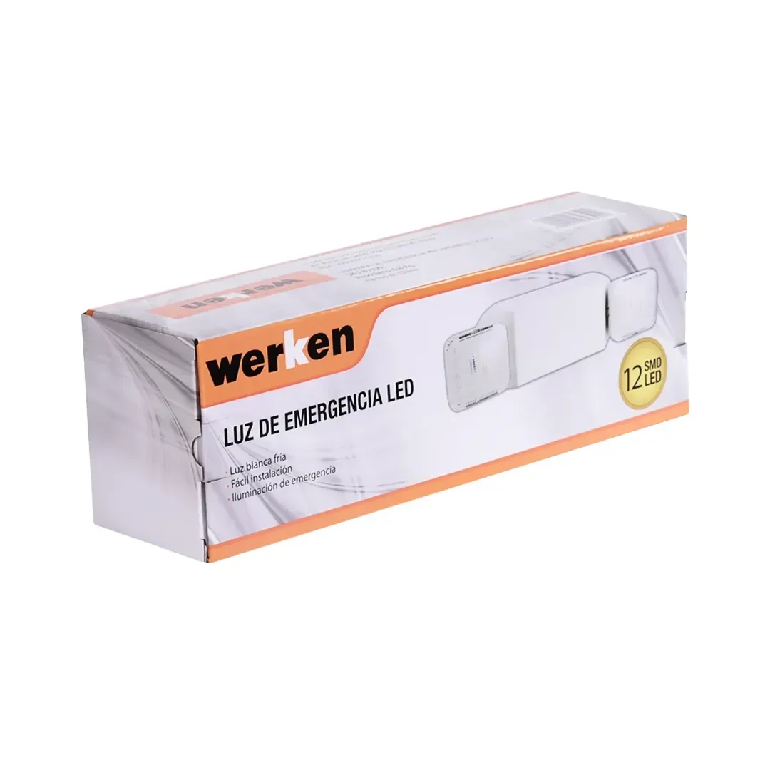 LAMPARA DE EMERGENCIA 2X6LED 2.4W WERKEN3