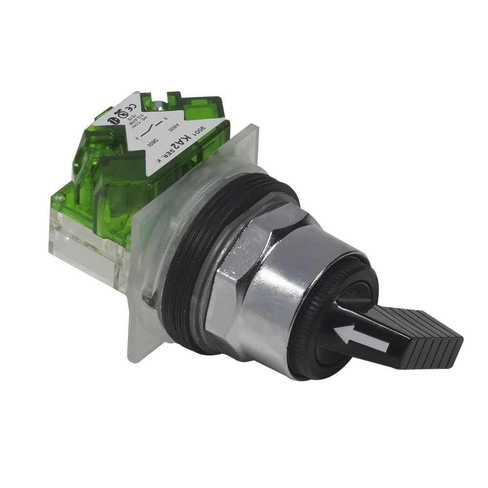 SELECTOR MANIJA LARGA NO LUMINOSO 2 POSICIONES FIJAS 600VAC 10A NEMA 9001KS11FBH5 SCHNEIDER ELECTRIC