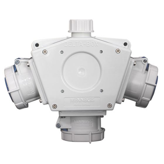 TOMA TRIPLE AEREO 16AMP 2P+T 250V AZUL 6H IP67 (DELTA BOX) MENNEKES1