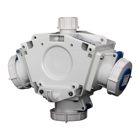 TOMA TRIPLE AEREO 16AMP 2P+T 250V AZUL 6H IP67 (DELTA BOX) MENNEKES2