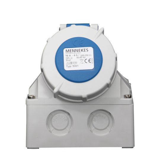 TOMA VISIBLE 16AMP 2P+T 250V AZUL 6H IP67 MENNEKES2