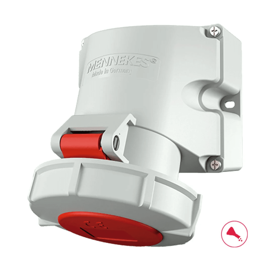 TOMA VISIBLE 32AMP 2P+T 415V ROJO 9H IP67 MENNEKES