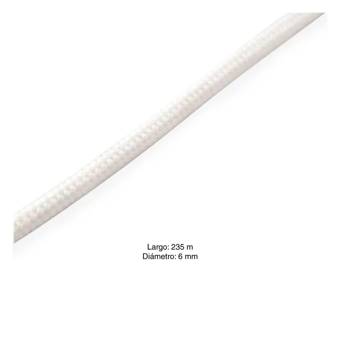 DRIZA POLIPROPILENO TRENZA BLANCA 6MM 1/4''X METRO HOBBY PRO1