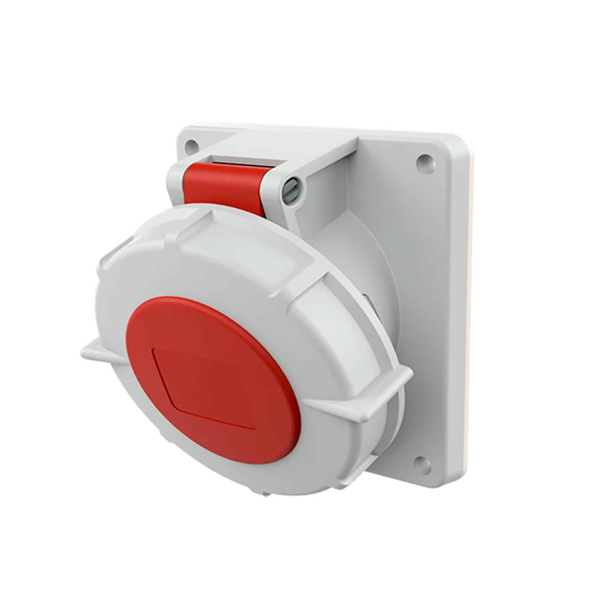 TOMA VISIBLE 16AMP 5P+N+T 415V ROJO 6H IP67 LIBRE DE HALOGENO MENNEKES