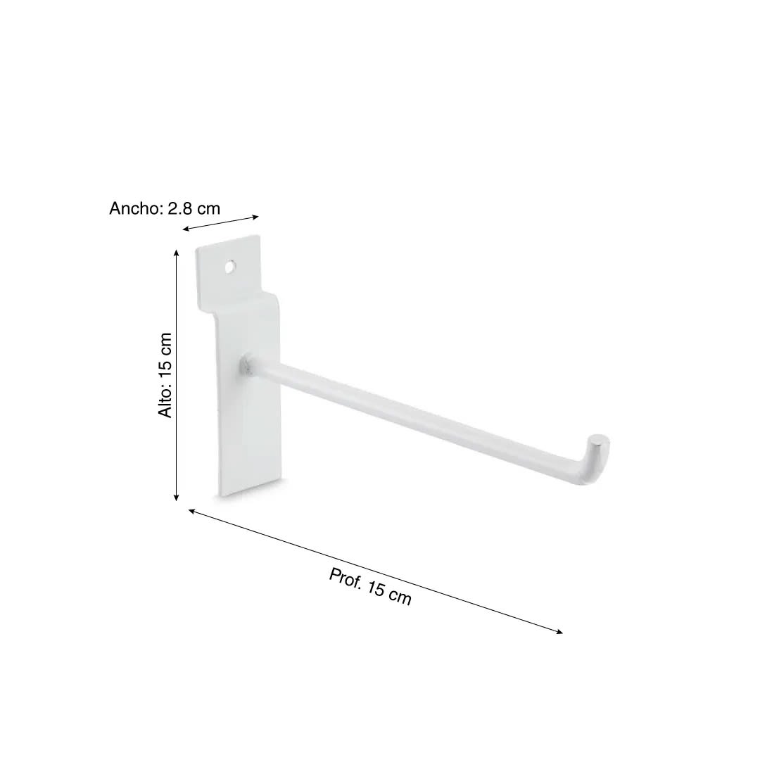 SOPORTE TRUPAN RANURADO 5/16X15.2 CM BLANCO SM1