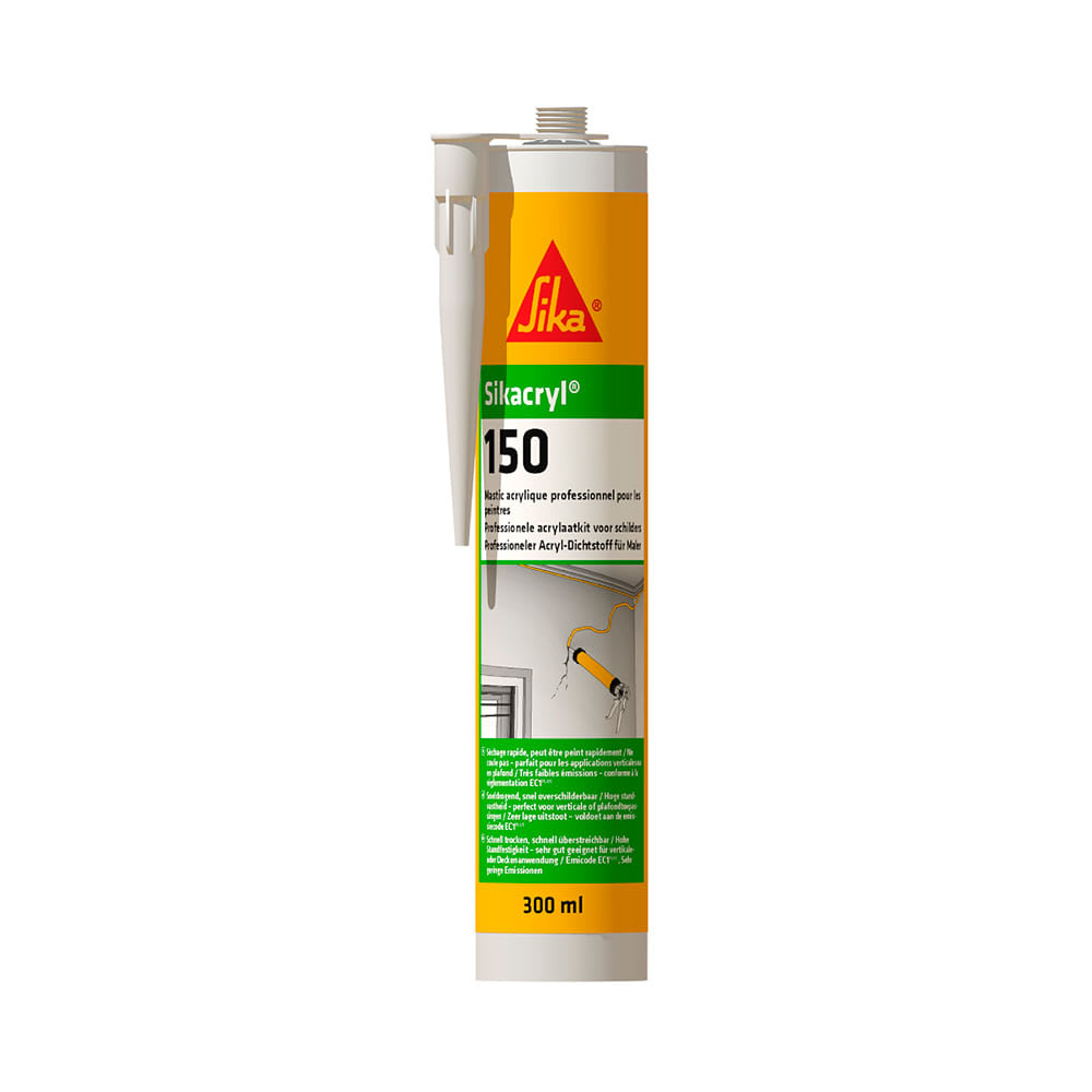 SELLANTE ACRILICO PARA JUNTAS Y FISURAS SIKACRYL-150 X300ML SIKA1
