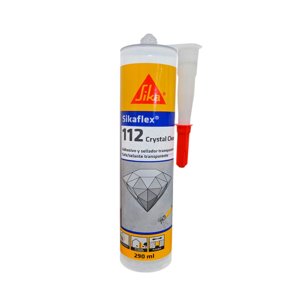 ADHESIVO TRANSPARENTE SIKAFLEX-112 CRYSTAL CLEAR 290ML SIKA