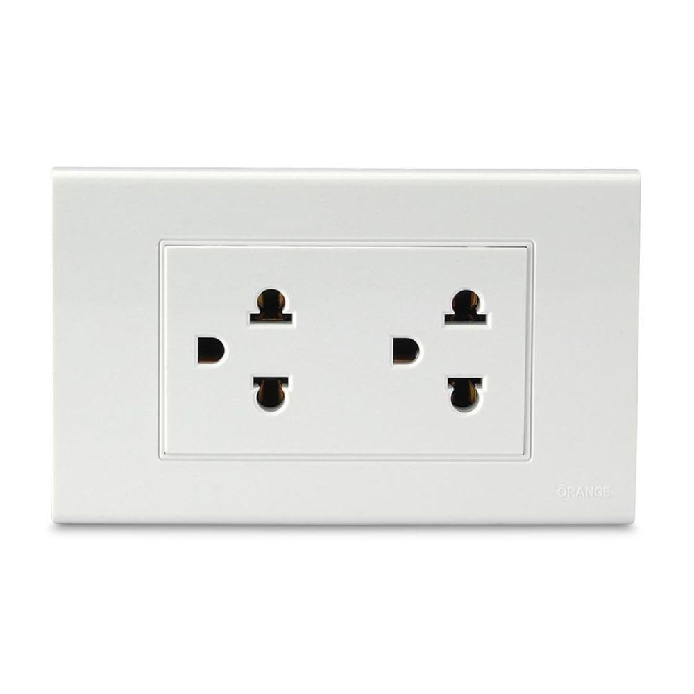 TOMACORRIENTE UNIVERSAL DOBLE L/T CLASSIC ORANGE