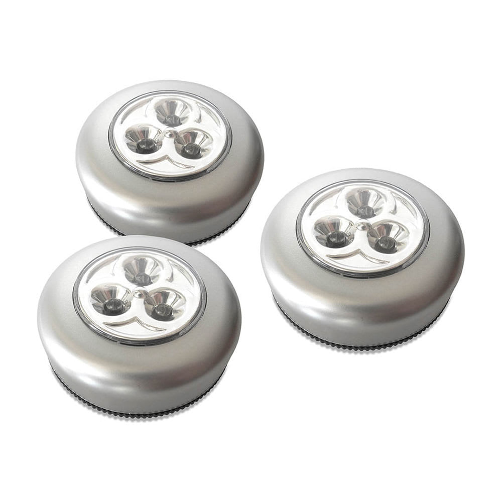 LUZ DE TOQUE X 3 + 9 PILAS AAA GRIS PLASTICO MACROTEL