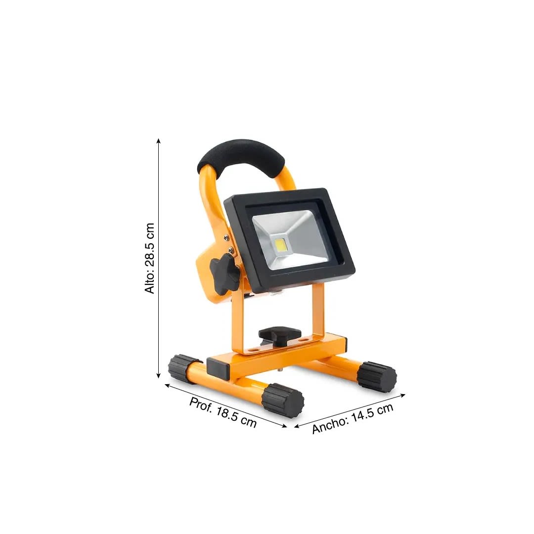 REFLECTOR LED RECARGABLE 10W LUZ BLANCA ORANGE6