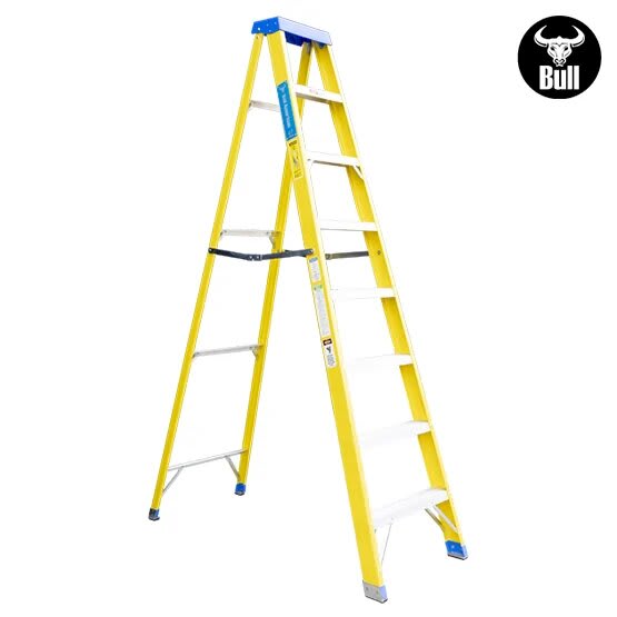 ESCALERA FIBRA SIMPLE ACCESO 8 PASOS 113KG 2.44M FTS113-8I AMERICAN BULL4
