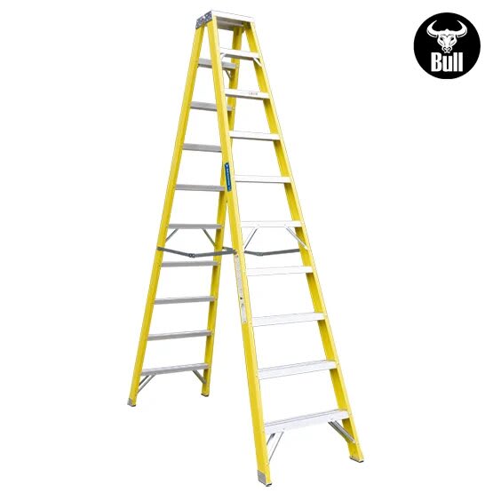 ESCALERA FIBRA TIJERA DOBLE ACCESO 10 PASOS 150KG 3.05M FTD150-10IA AMERICAN BULL1