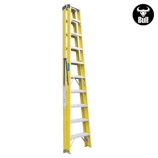 ESCALERA FIBRA TIJERA DOBLE ACCESO 10 PASOS 150KG 3.05M FTD150-10IA AMERICAN BULL2