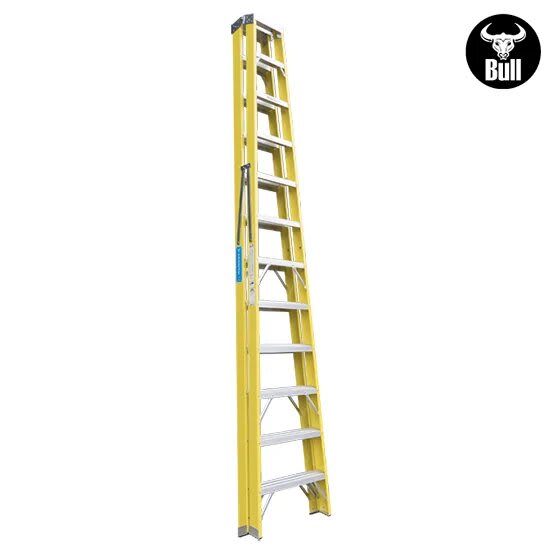 ESCALERA FIBRA TIJERA DOBLE ACCESO 12 PASOS 150KG 3.66M FTD150-12IA AMERICAN BULL2
