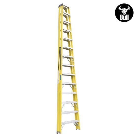 ESCALERA FIBRA TIJERA DOBLE ACCESO 14 PASOS 150KG 4.27M FTD150-14IA AMERICAN BULL1