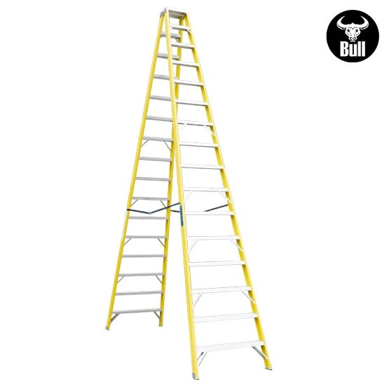 ESCALERA FIBRA TIJERA DOBLE ACCESO 16 PASOS 150KG 4.88M FTD150-16IA AMERICAN BULL3