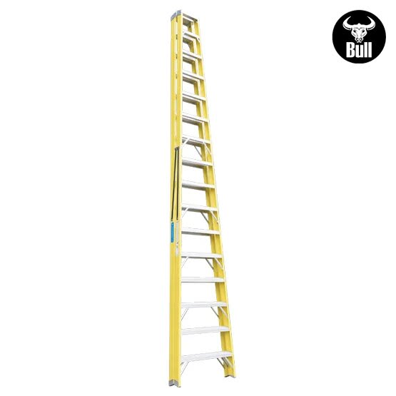ESCALERA FIBRA TIJERA DOBLE ACCESO 16 PASOS 150KG 4.88M FTD150-16IA AMERICAN BULL2