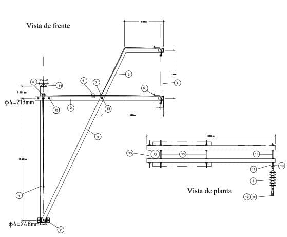 ARMADO TIPO ABX7 BIFASICO DE ANCLAJE GALV CALIENTE ARAGCU AR1