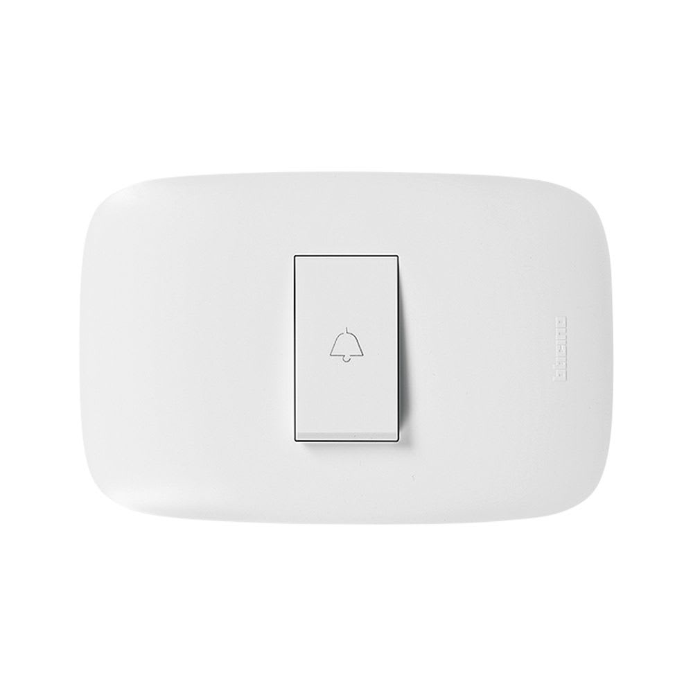 PULSADOR UNIPOLAR TIMBRE 10A 250V NA BLANCO DOMINO SENCIA AP1102 BTICINO1