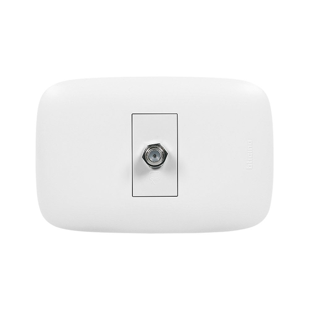 TOMA COAXIAL TV TIPO F 1 MODULO BLANCO DOMINO SENCIA AP1152 BTICINO
