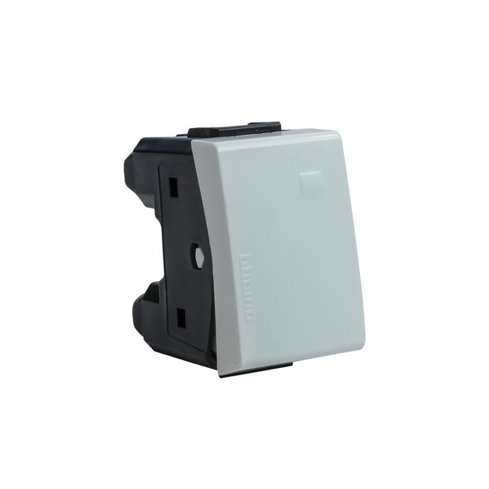 INTERRUPTOR UNIPOLAR 10A 250V 3 VIAS 1 MODULO BLANCO MODUS STYLE AE2003EB BTICINO