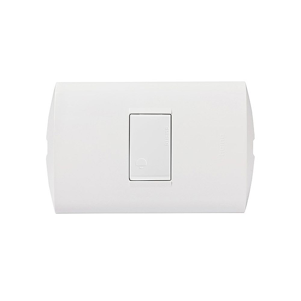 PULSADOR TIMBRE 10A 220V BLANCA CON PLACA BLANCA MODUS STYLE AE2102EB BTICINO