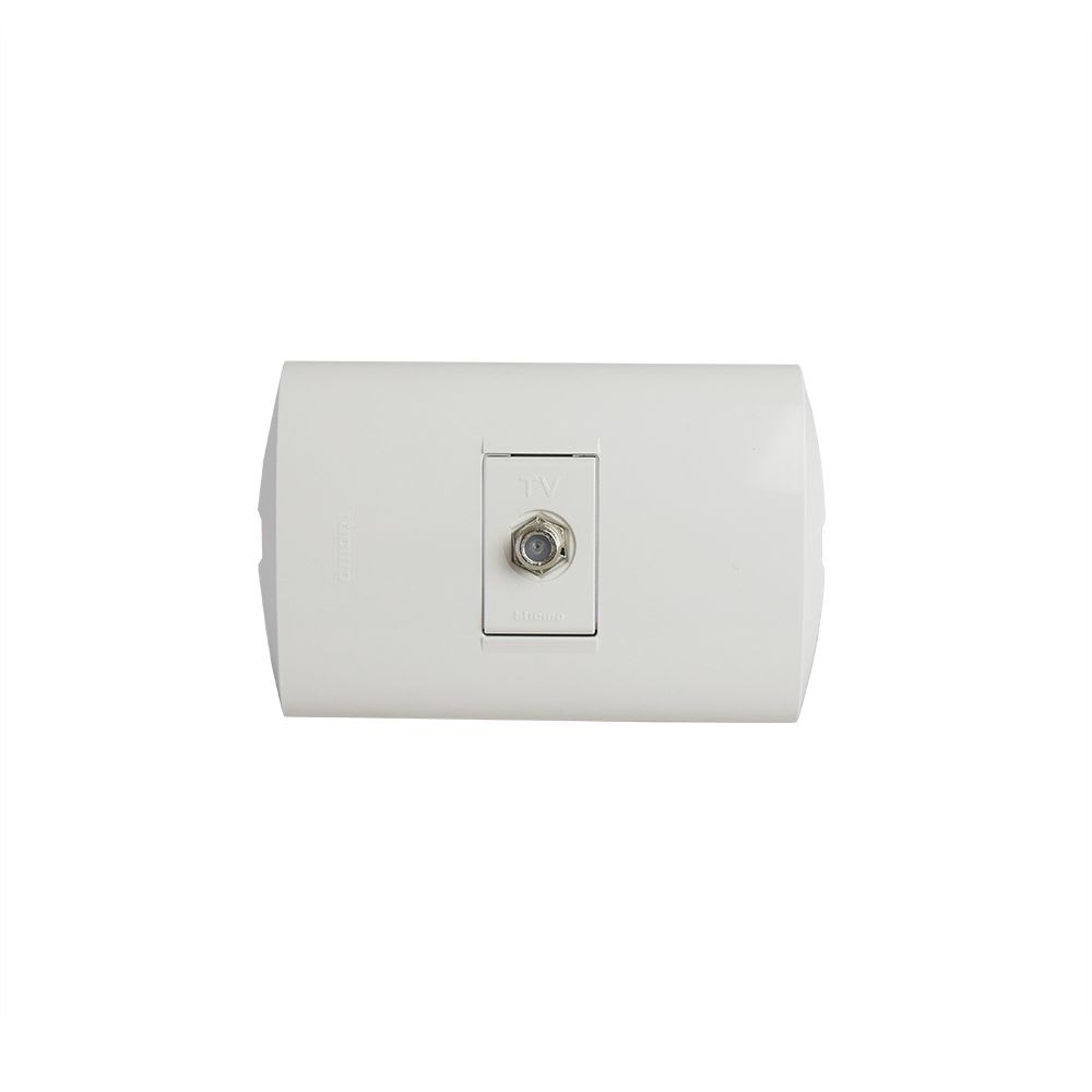 TOMA COAXIAL TV BLANCO CON PLACA BLANCA MODUS STYLE AE2152EB BTICINO1