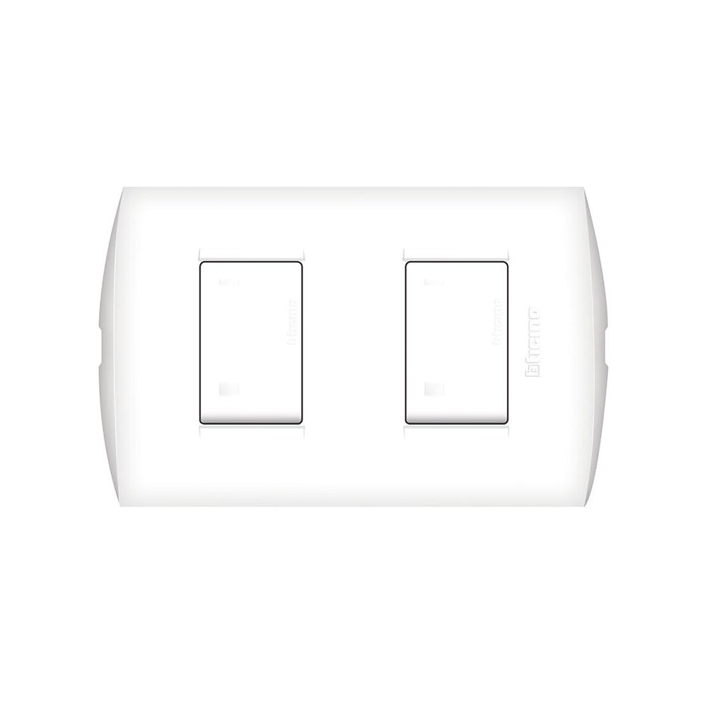 INTERRUPTOR DOBLE 10A 250V 3 VIAS BLANCO MODUS STYLE AE2201EB BTICINO