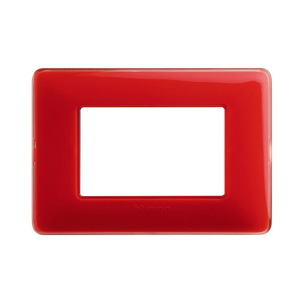 PLACA DE TECNOPOLIMERO 3 MODULOS CORAL MATIX AM4803CRD BTICINO1